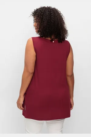 Sheego Longtop Große Größen mit Chiffon und blickdichtem Jersey