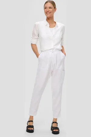 QS by s.Oliver 7/8-Hose Relaxed: Hose aus Leinenmix - Verkäufer: