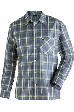 Maier Sports Funktionshemd Claas Herren Hemd, langarm Karohemd für Outdoor und Freizeit