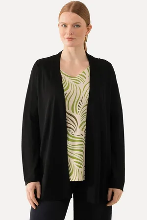 Ulla Popken Sommerjacke Slinkyjacke offene Form Schalkragen Langarm - Verkäufer: Popken Fashion Group