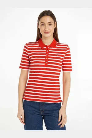 Tommy Hilfiger Poloshirt 1985 REG PIQUE STRIPE POLO SS mit dezenter Logostickerei