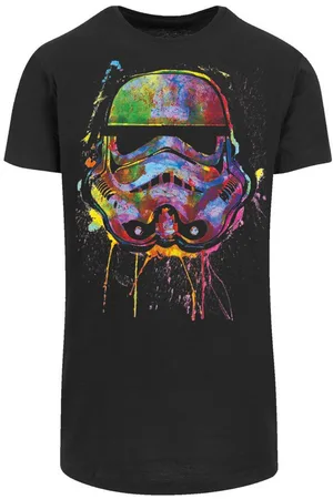 F4NT4STIC Kurzarmshirt Herren Stormtrooper Paint Splats with Shaped Long Tee (1-tlg)