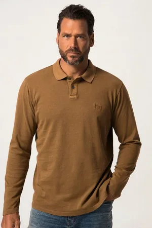 JP 1880 Poloshirt Poloshirt Langarm Vintage Look bis 8 XL Tall - Verkäufer: Popken Fashion Group