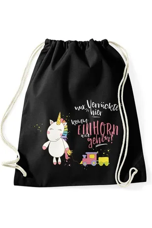 MoonWorks Turnbeutel Einhorn Turnbeutel Nur Verrückte hier komm Einhorn wir gehen Unicorn - Verkäufer: Akowi