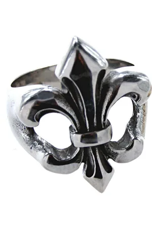 Kiss of Leather Fingerring RING FLEUR-DE-LIS, GR. 55-70 (EDFL) - EDELSTAHL - Verkäufer: