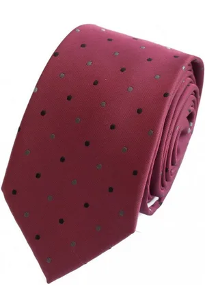 Fabio Farini Krawatte verschiedene Herren Schlips - Krawatten mit Punkten in 6cm Breite (ohne Box, Gepunktet) Schmal (6cm), Rot (Schwarz, Grau) - Verkäufer: