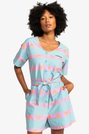 Quiksilver Jumpsuit Jumpsuit kurzärmlig Blue Heritage Stripe 64 - Verkäufer: Sun & Famous