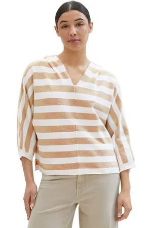 TOM TAILOR Kapuzenpullover mit weitem V-Ausschnitt
