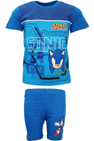 Sonic The Hedgehog Print-Shirt Kinder Sommerset Shorts plus T-Shirt Gr. 98 bis 140, reine Baumwolle - Verkäufer: WS-Trend
