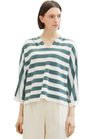 TOM TAILOR Kapuzenpullover mit weitem V-Ausschnitt