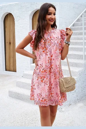 DEBAIJIA Dirndl Sommerkleid Damen Frauen Bedruckter Kleid lässiger Mode - Verkäufer: Paciea UG