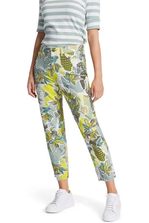 Marc Cain Ankle-Jeans "Sports Precious Cargo" Premium Damenmode Modell RAIPUR, Allover-Print