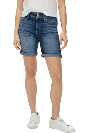 QS by s.Oliver Jeansbermudas in blauer Waschung
