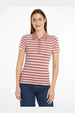 Tommy Hilfiger Poloshirt 1985 SLIM PIQUE STRIPE POLO SS mit dezenter Logostickerei