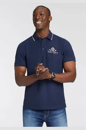 DELMAO Poloshirt mit Brustprint