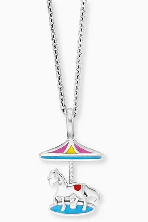 HERZENGEL Kette mit Anhänger Anhänger mit Kette HEN-CAROUSEL Sterling Silber emailliert K (1-tlg) - Verkäufer: Juwelier-Bacak