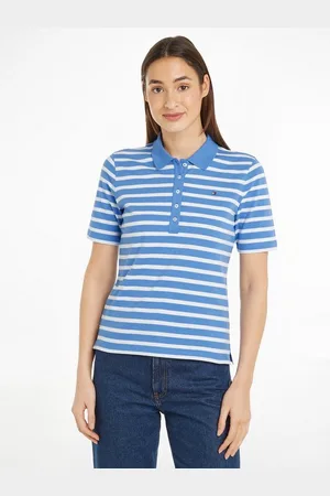 Tommy Hilfiger Poloshirt 1985 REG PIQUE STRIPE POLO SS mit dezenter Logostickerei