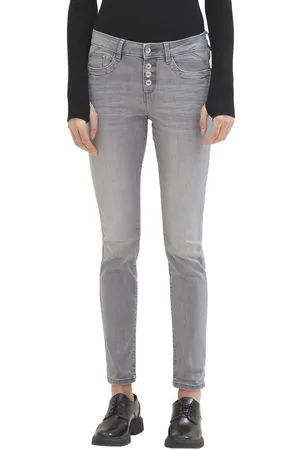 TOM TAILOR Tapered-fit-Jeans mit Knopfleisten-Verschluss