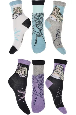 Disney Socken Eiskönigin Anna & Elsa Kinder Mädchen Socken Strümpfe (6-Paar) - Verkäufer: Yuhu Trading GmbH