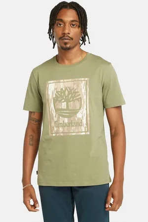 Timberland T-Shirt STACK LOGO Camo Short Sleeve Tee in großen Größen