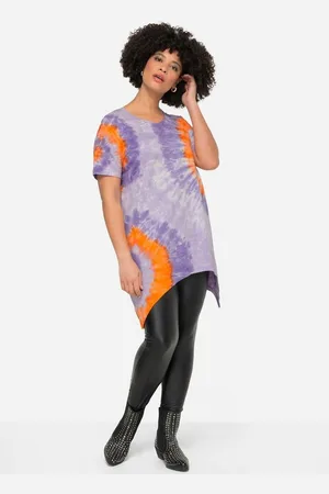 Angel of Style T-Shirt T-Shirt Batikprint Zipfelsaum Rundhals Halbarm. - Verkäufer: Popken Fashion Group