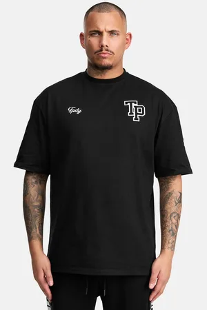 Trueprodigy Oversize-Shirt Cornelius Logoprint Rundhals dicker Stoff - Verkäufer: