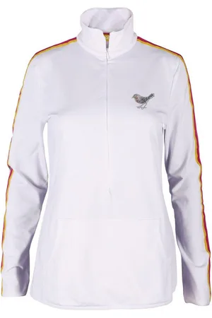 Girls Golf Trainingspullover Layer Sweat Techy Multicolored Band 1/2 Zip Weiß Damen - Verkäufer: Svens Golfshop GmbH