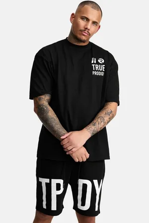 Trueprodigy Oversize-Shirt Peter Logoprint Rundhals dicker Stoff - Verkäufer: