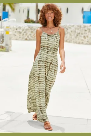 Lascana Maxikleid mit Rüschendetails und Gummi in der Taille, Sommerkleid, Strandkleid