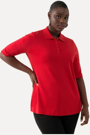 Ulla Popken Poloshirt Poloshirt Classic Polokragen Halbarm Pima Cotton - Verkäufer: Popken Fashion Group