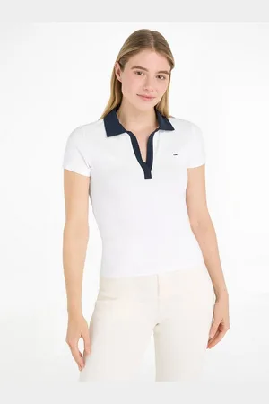 Tommy Hilfiger Poloshirt TJW SLIM CONTRAST V SS POLO EXT mit kontrastfarbenem Polokragen