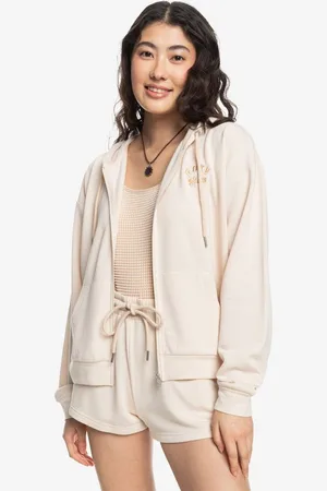 Roxy Hoodie Surf Surfing By Daylight Sweatshirt mit Reißverschluss Tapioca - Verkäufer: Sun & Famous