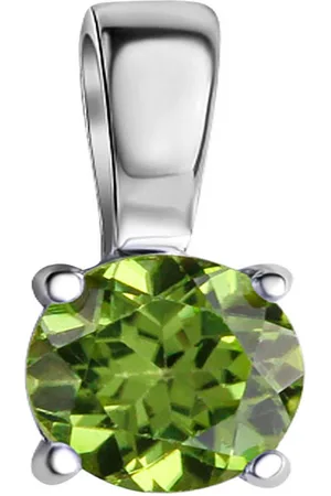 Firetti Kettenanhänger Schmuck Geschenk Silber 925 Halsschmuck Anhänger Solitär, mit Blautopas (behandelt) oder Peridot