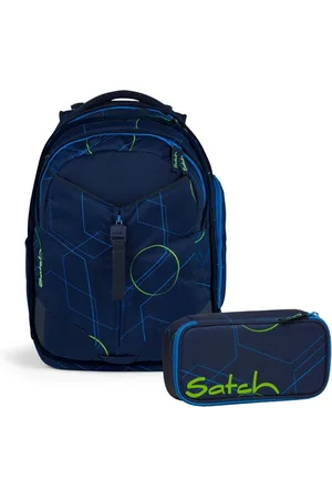 Satch Schulranzen Schulrucksack-Set MATCH Blue Tech 2-teilig, Kollektion 2024 (2-teilig), Laptop-Fach, Your-Size-System, Schulranzen - Verkäufer: DSBO