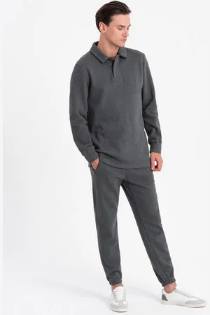 Ombre Clothing Jogginganzug Herren-Sweatshirt-Set mit Polokragen + Jogginghose (weatshirt-Set mit Polokragen + Jogginghose) - Verkäufer: