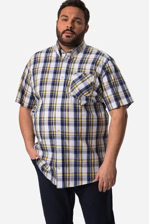 Boston Park Businesshemd Karohemd Halbarm Buttondown-Kragen - Verkäufer: Popken Fashion Group