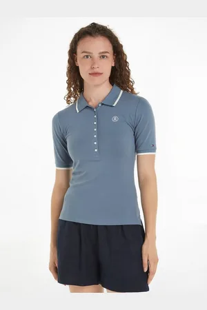 Tommy Hilfiger Poloshirt SLIM SMD TIPPING LYOCELL POLO SS mit kontrastfarbenen Einsätzen