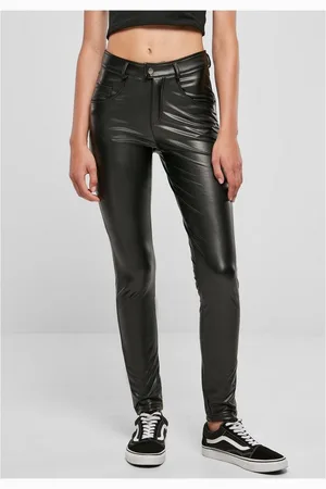 Urban classics Funktionshose Ladies Mid Waist Synthetic Leather Pants DamenKunstlederhose - Verkäufer: Rexlander