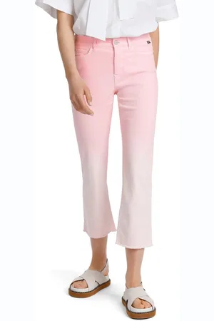 Marc Cain 7/8-Jeans "Pants Pastel Icecream" Premium Damenmode dezent gefransten Saum, Farbton wird zum Saum hin blasser