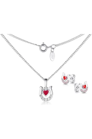 Silberkettenstore Silberkette Kinder Schmuckset Hufeisen - 925 Silber, 3teilig - Verkäufer: silberketten-store