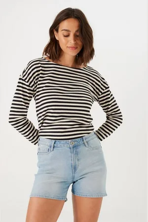 Garcia Bermudas Celia-slim fit In leichtem Used-Look