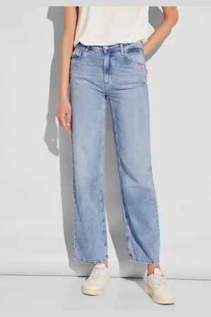 Street one High-waist-Jeans in hellblauer Waschung