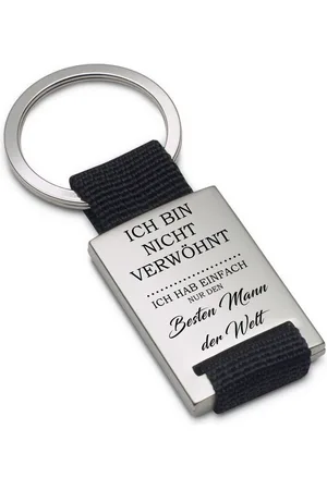 Lieblingsmensch Schlüsselanhänger Ich bin nicht verwöhnt - Mann - ein tolles Geschenk &Glücksbringer (Schlüsselanhänger mit Gravur, inklusive Schlüsselring), Robuste und filigrane Lasergravur - Verkäufer:
