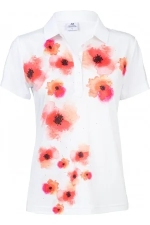 Daily Sports Poloshirt Polo Jemima Coral Bloom Weiß/Rot Damen - Verkäufer: Svens Golfshop GmbH