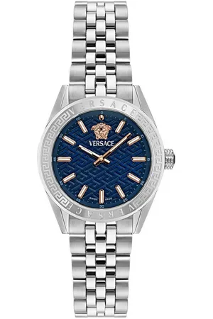 VERSACE Quarzuhr V-CODE VE8I00324, Armbanduhr, Damenuhr, Saphirglas, Swiss Made, Leuchtindizes, analog