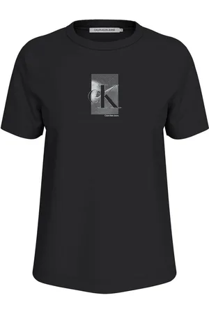 Calvin Klein T-Shirt PLUS DIFFUSED CK REGULAR TEE in Großen Größen und mit Logomarkenlabel