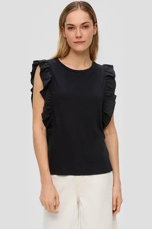 QS by s.Oliver Shirttop Top mit Raffung Rüschen - Verkäufer: