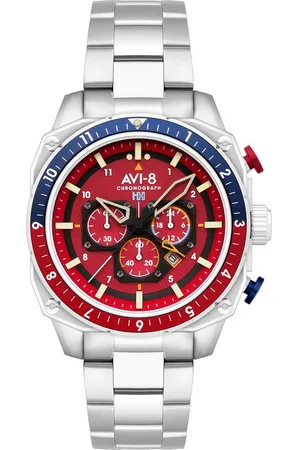 Avi-8 Quarzuhr AV-4100-22 Herrenuhr Hawker Hunter Dual Time Chronograph 43mm 5A AV-4100-22 Herrenuhr Hawker Hunter Dual Time Chronograph 43mm 5ATM - Verkäufer: Timeshop24