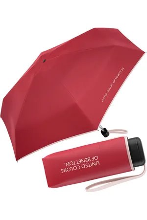 Benetton Taschenregenschirm Ultra Mini Flat FS 2024 - virtual pink, leuchtende Modefarben mit kontrastreichem Saum - Verkäufer: RS-Versand