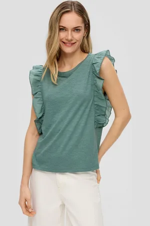 QS by s.Oliver Shirttop Top mit Raffung Rüschen - Verkäufer: